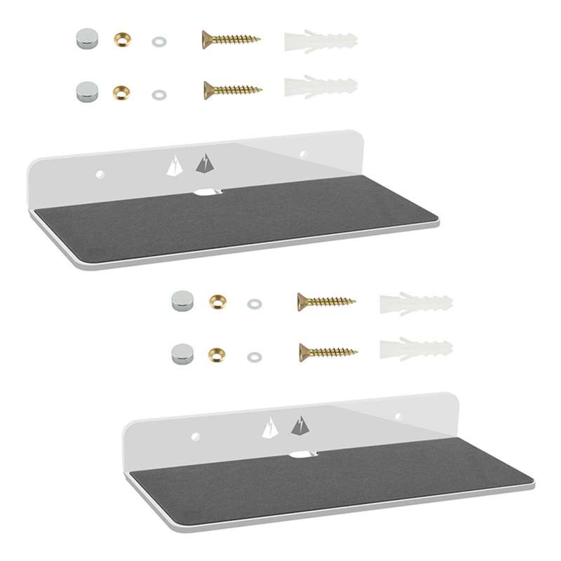 Acrylic Wall Mount Display Shelf for Bluetooth Speaker, Webcam-white