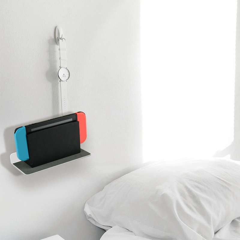 Acrylic Wall Mount Display Shelf for Bluetooth Speaker, Webcam-white