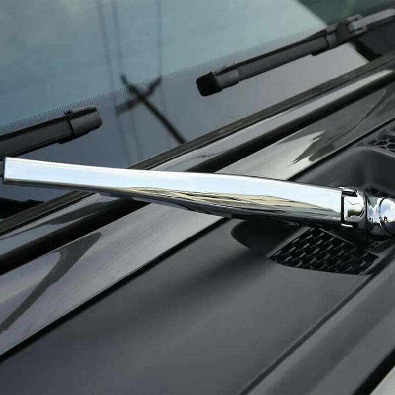 For Wrangler Jl Jt 2018+ Car Front Rain Wiper Blade Cover , Silver