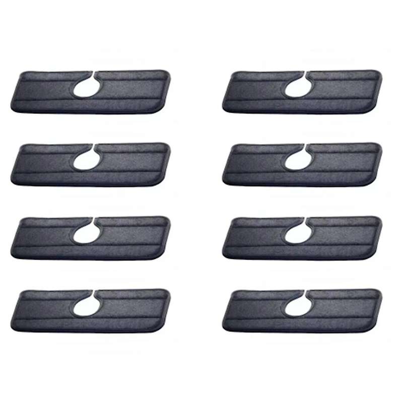 8pcs Faucet Absorbent Mat-black Faucet Wraparound Absorbent Mat
