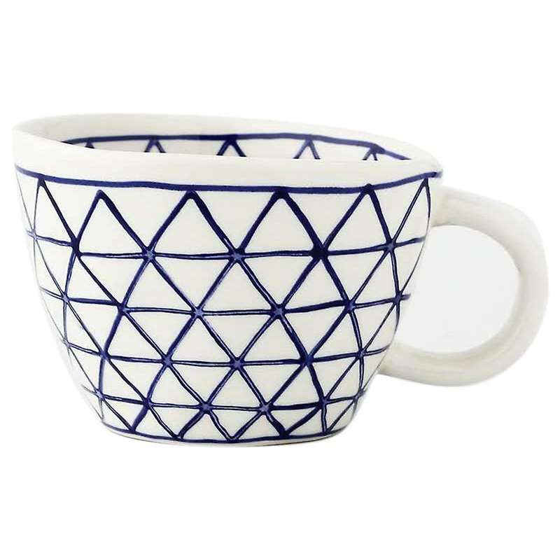 Geometric Ceramic Cup Hand Painted Capacity Irregular Coffee Cup N
