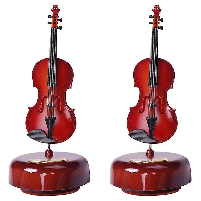 Violin Music Box, Rotating Musical Base, for Boys Girls Birthday