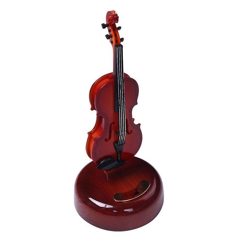 Violin Music Box, Rotating Musical Base, for Boys Girls Birthday
