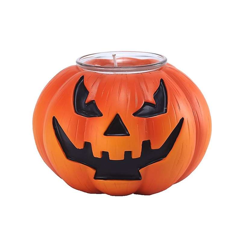 Halloween Ghost Face Pumpkin Candle Holder Candle Lamp Decorations