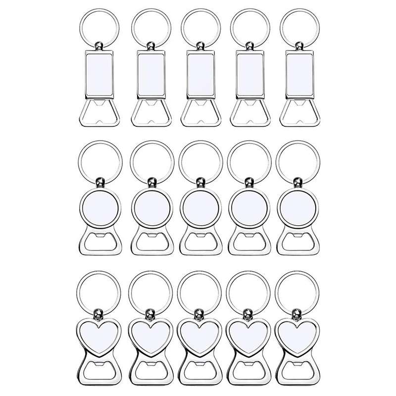 Metal Bottle Opener Heat Transfer Sublimation Keychains