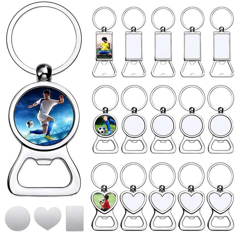 Metal Bottle Opener Heat Transfer Sublimation Keychains