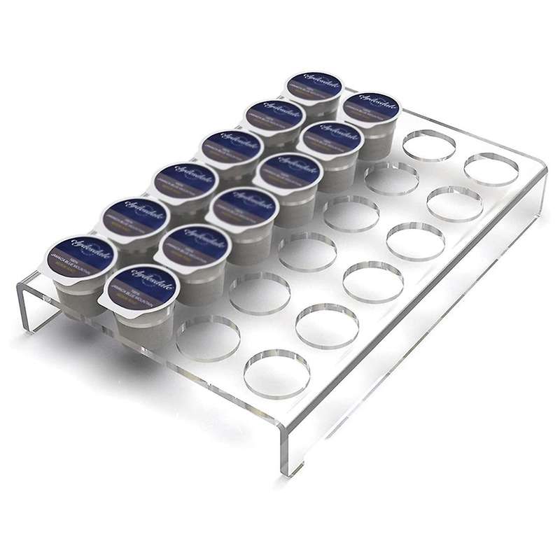 Countertop Coffee Pod Holder K Cup Organizer Tray,for 24 Coffee Pods