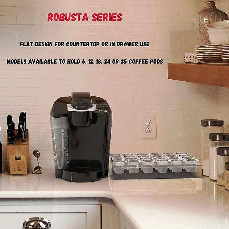 Countertop Coffee Pod Holder K Cup Organizer Tray,for 24 Coffee Pods