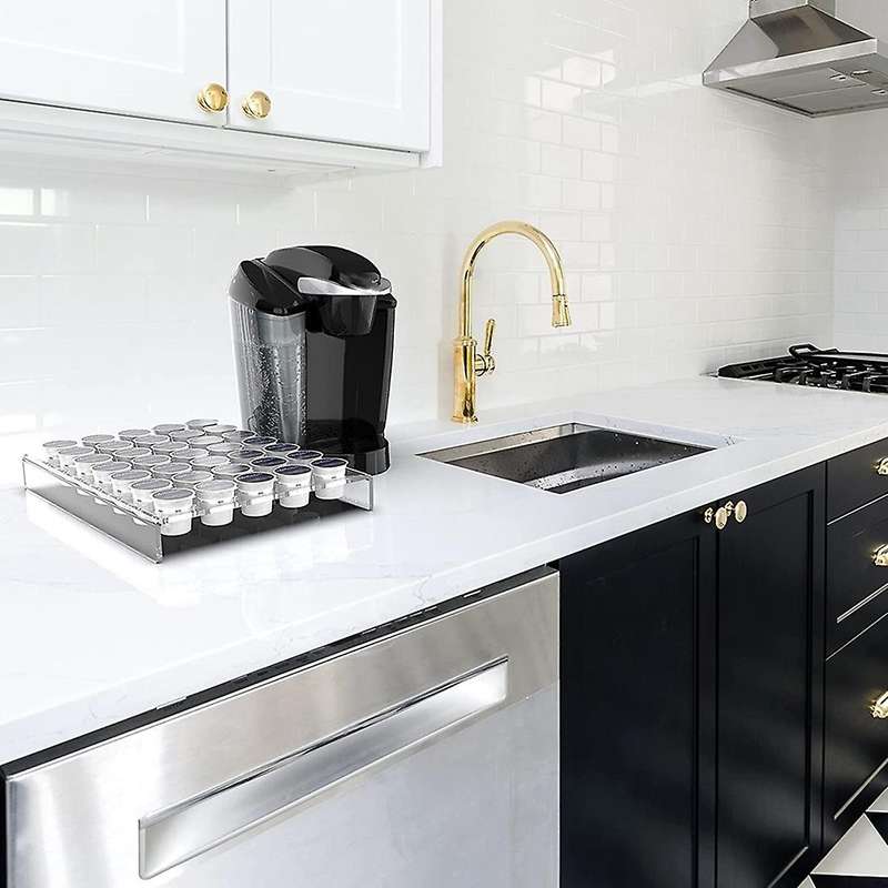 Countertop Coffee Pod Holder K Cup Organizer Tray,for 24 Coffee Pods