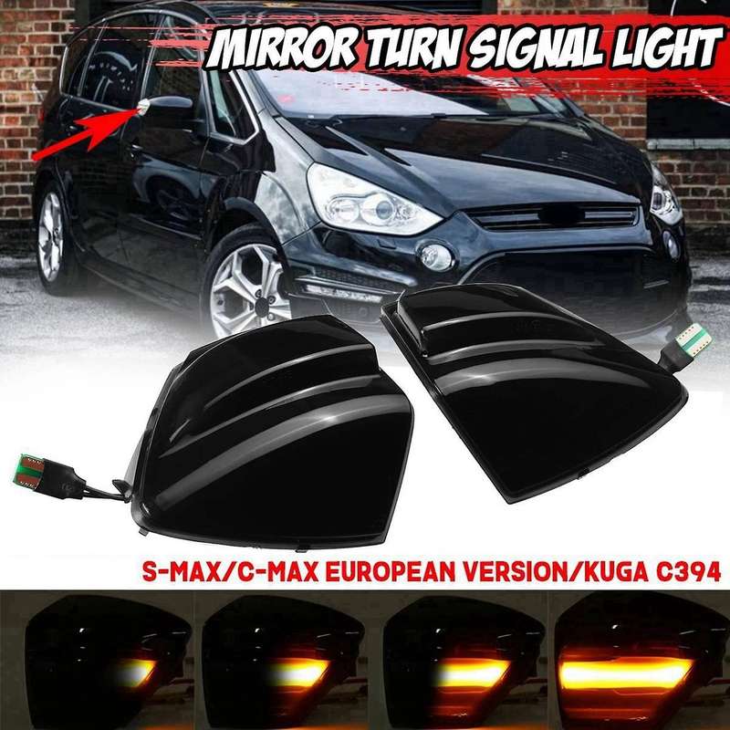 2pcs Turn Signal Light for Kuga C394 08-12 S-max 07-14 C-max 11-19