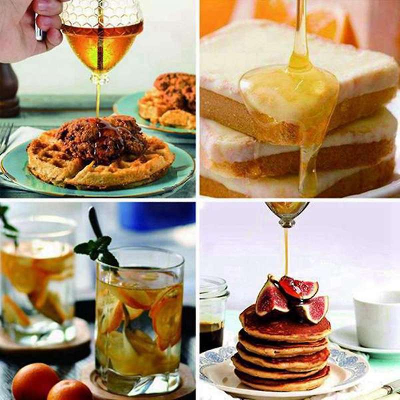Honey Dispenser, No Drip Syrup Container 3 Pack