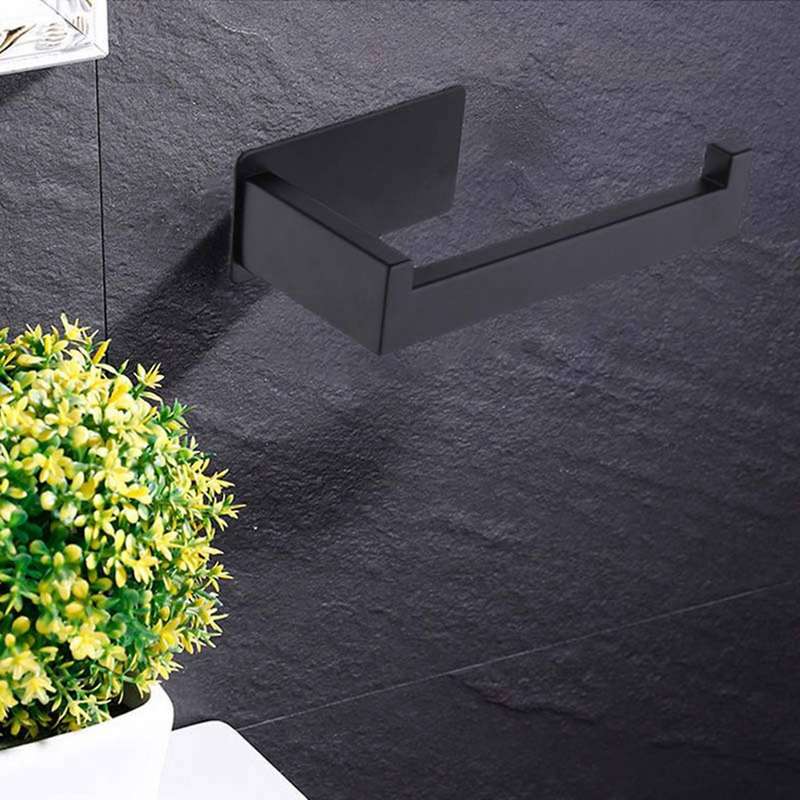 Toilet Paper Holder Matte Black, Roll Holders for Bathroom & Kitchen