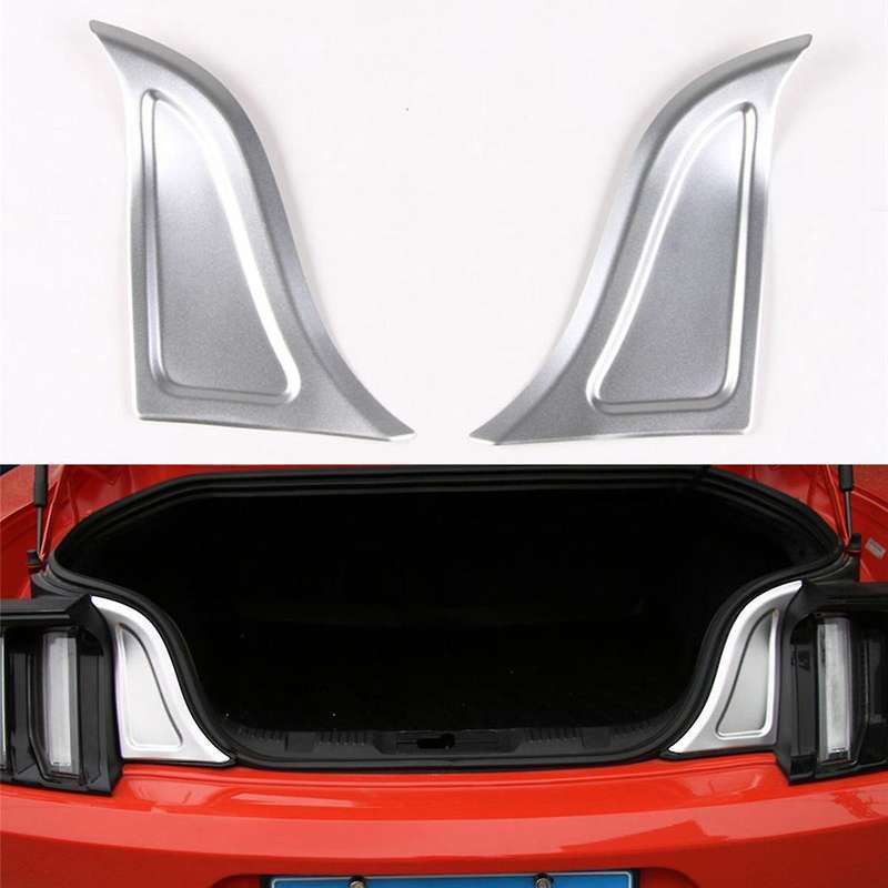 Tail Trunk Triple-cornered Decor for Ford Mustang 2015-2020,silver
