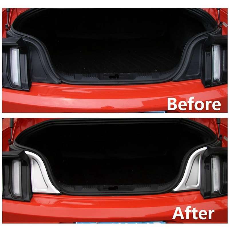 Tail Trunk Triple-cornered Decor for Ford Mustang 2015-2020,silver