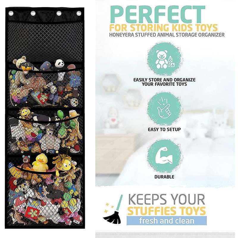 Storage for Stuffed Animals Over Door Organizer for Baby Accessories