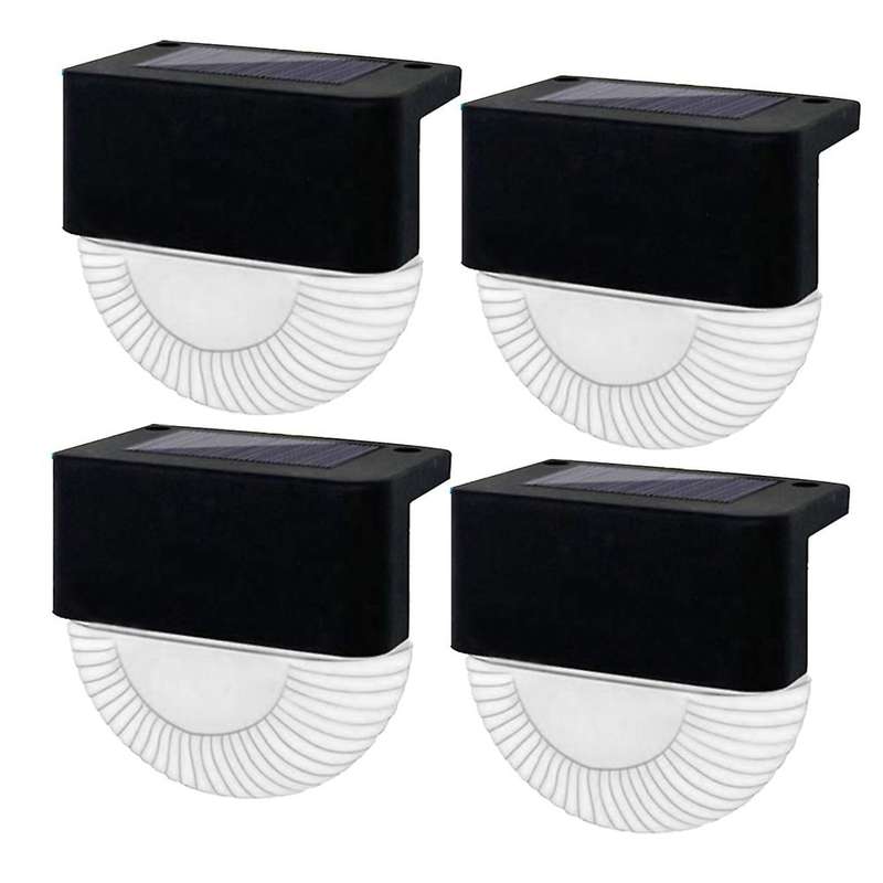 Solar Deck Lights Led Waterproof Outdoor Solar Powered Lights 4pcs
