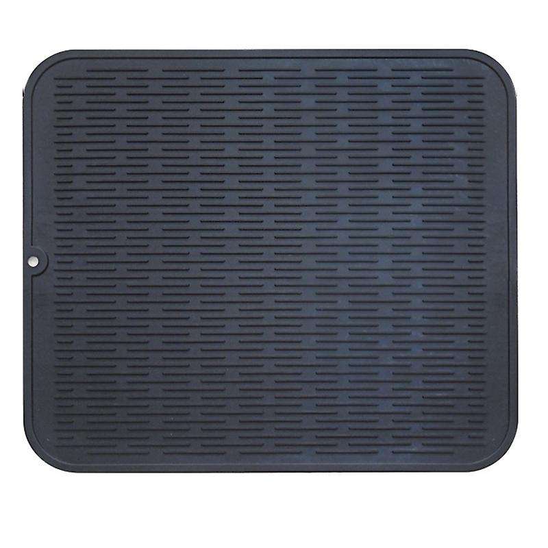 Large Multifunctional Silicone Mat Sink Non-slip Pad Pot Holder Black