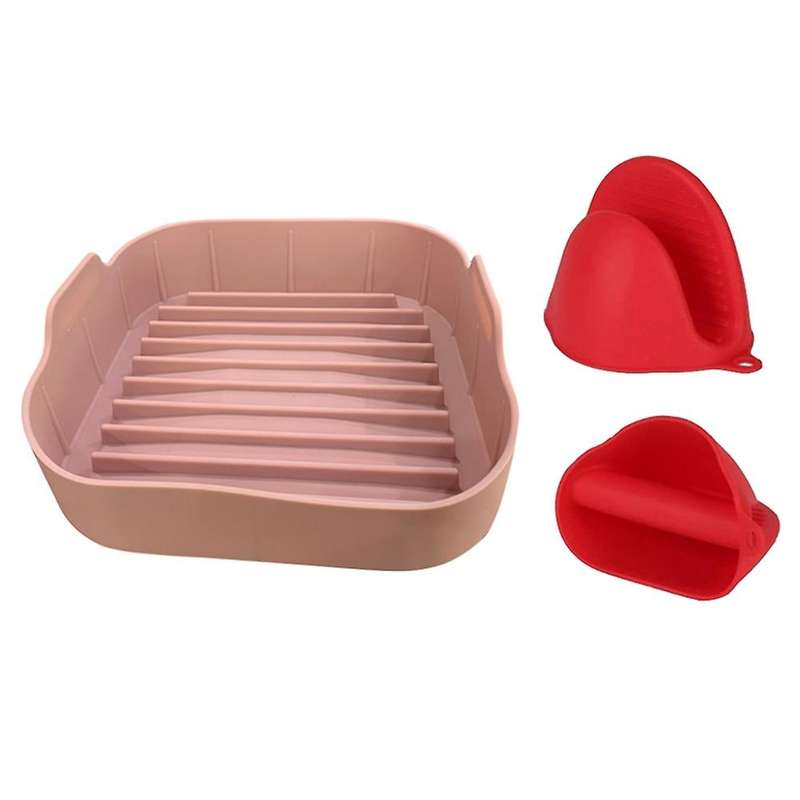 Air Fryer Silicone Pot Baking Basket Pizza Plate Grill Pot Kitchen B
