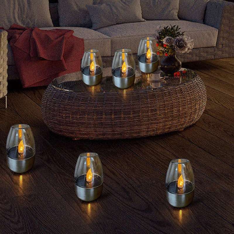 5pcs Solar Light Outdoors Led Candle Lamp