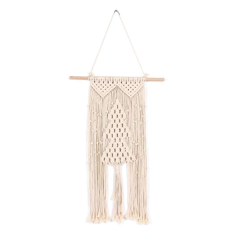 Macrame Wall Hanging Art Woven Christmas Tree Pattern Boho Home Decor