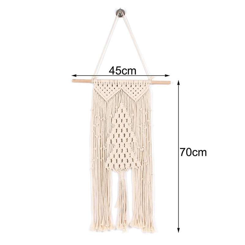 Macrame Wall Hanging Art Woven Christmas Tree Pattern Boho Home Decor
