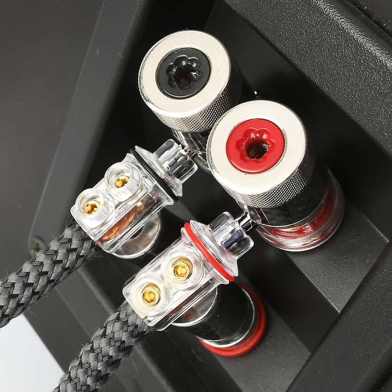 4 Pcs Hifi Audio Rhodium Plated Transparent Cover Audio Banana Plug