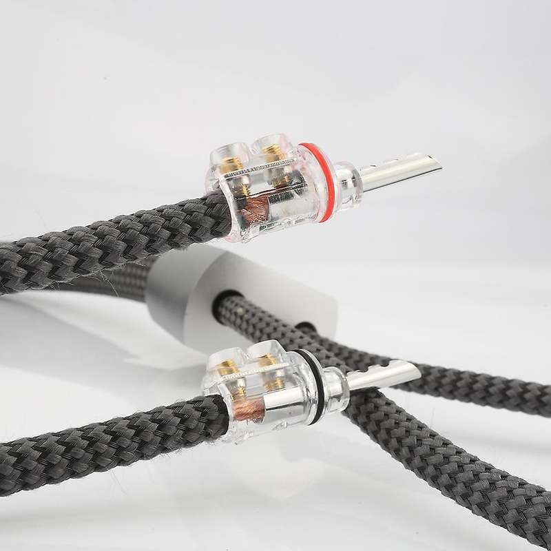 4 Pcs Hifi Audio Rhodium Plated Transparent Cover Audio Banana Plug