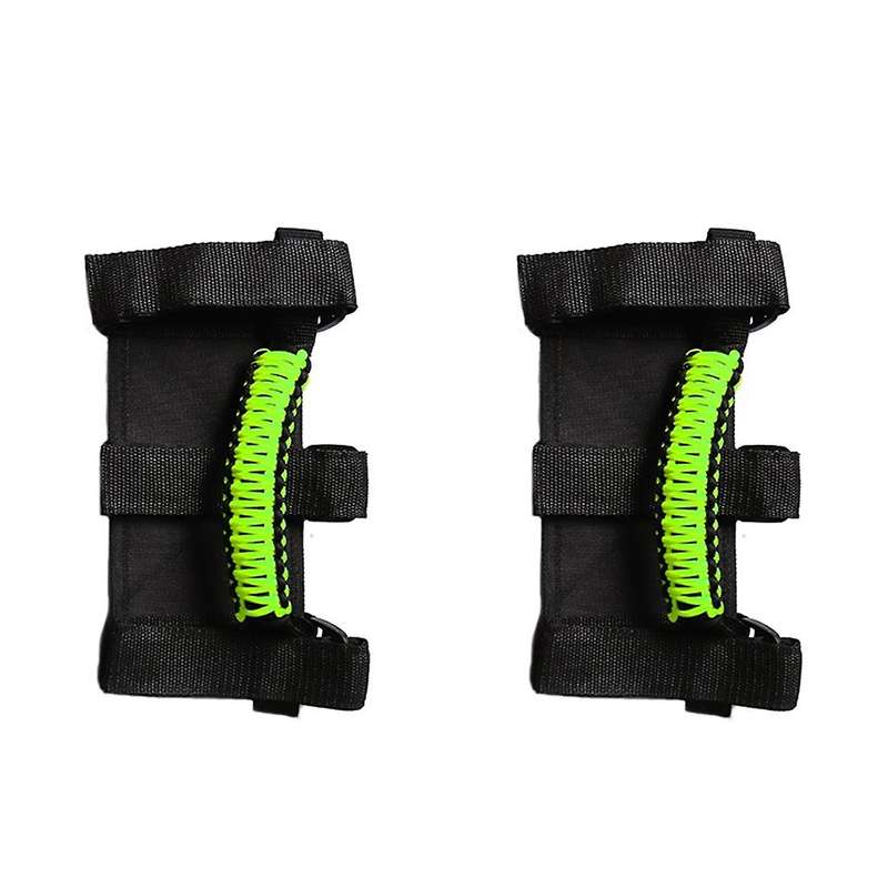 Roll Bar Grab Handles Grip for Wrangler Yj Tj Jk Jku 1955-22, Green