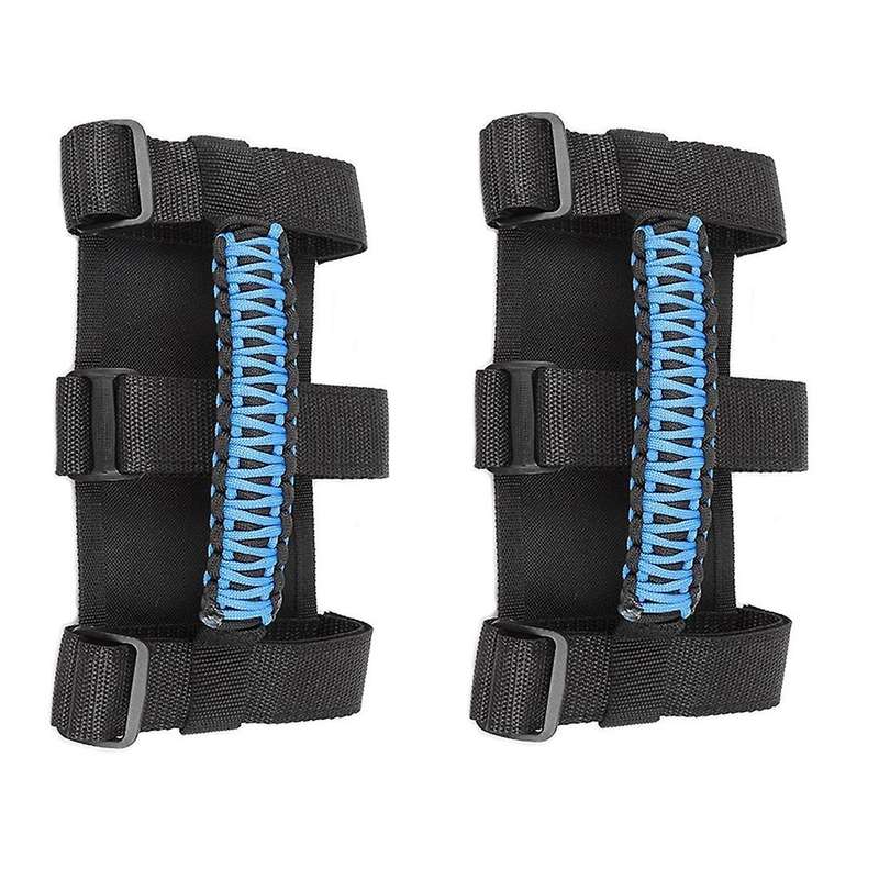 Roll Bar Grab Handles Grip for Wrangler Yj Tj Jk Jku 1955-22, Blue