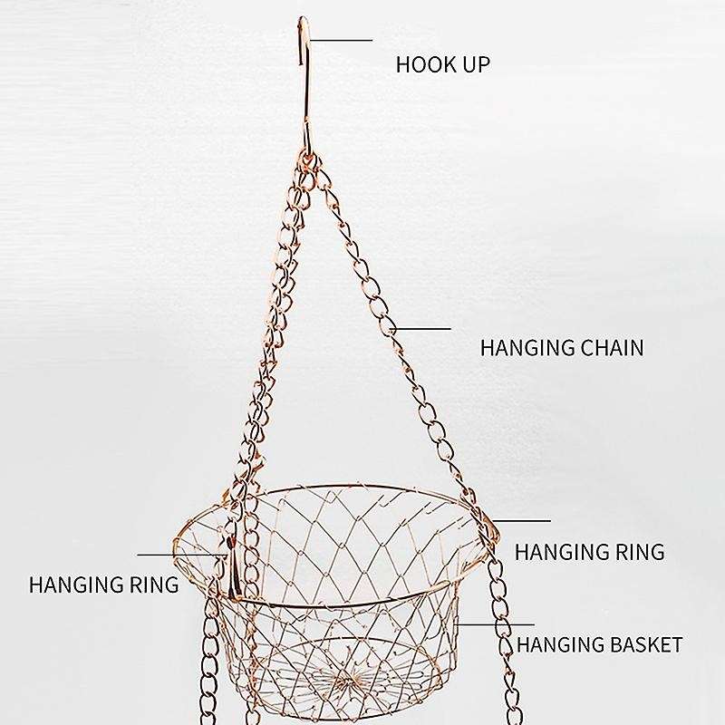 Modern Style Storage Basket Racks 3-tier Hanging Kitchen Vegetable A