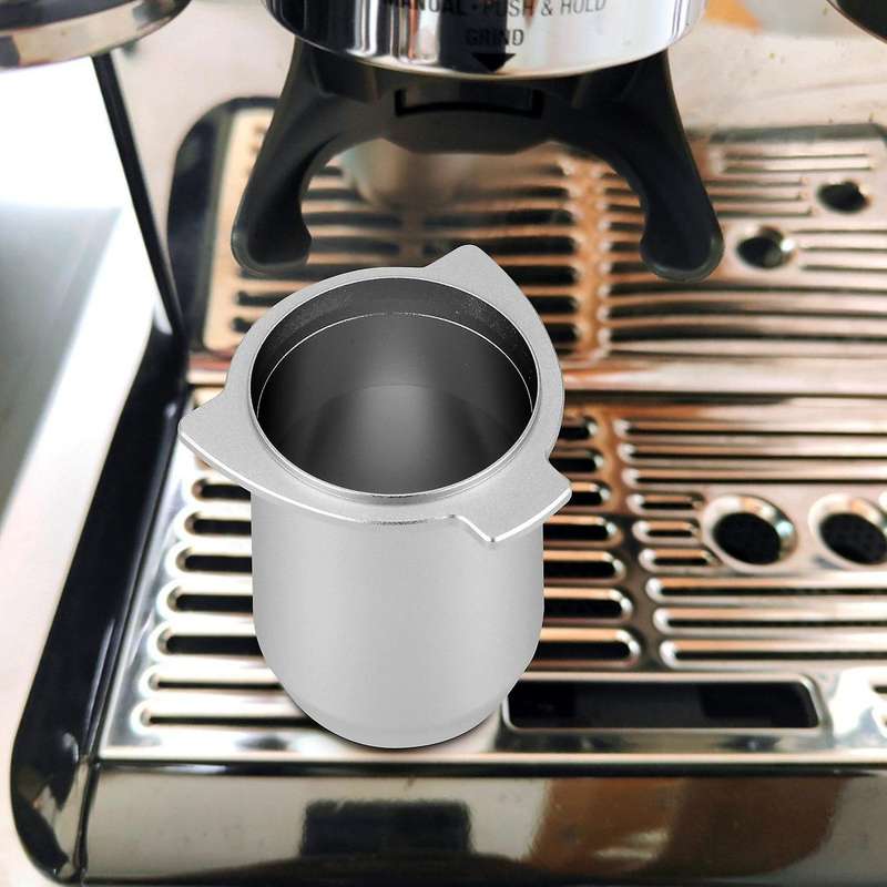 Coffee Dosing Cup Feeder Part for 54mm Espresso Machine Silver
