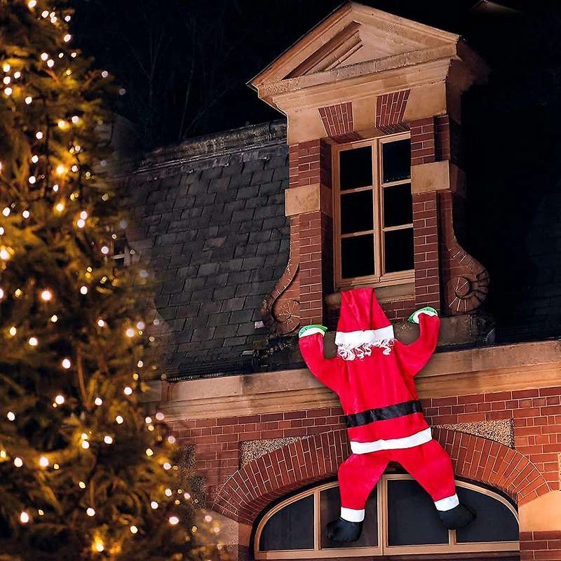 Santa Claus Outdoor Hanging for Christmas Xmas Roof Yard Decor