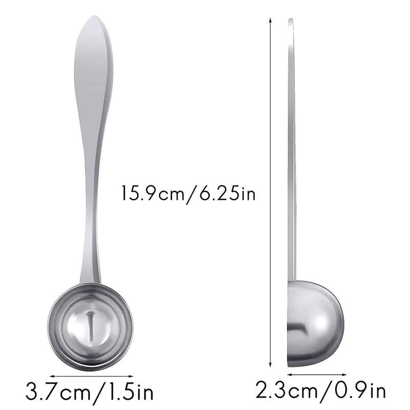 6 Pieces Coffee Scoop Stainless Steel Measuring Spoon Long Handle