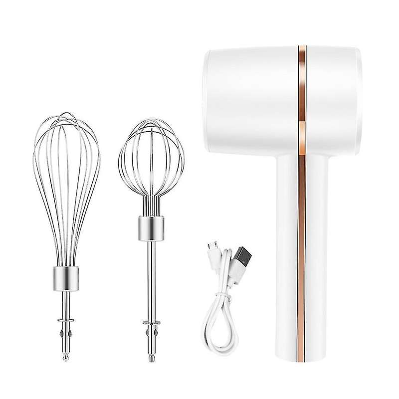 Electric Whisk Usb High-power Rechargeable Cream Mixer White