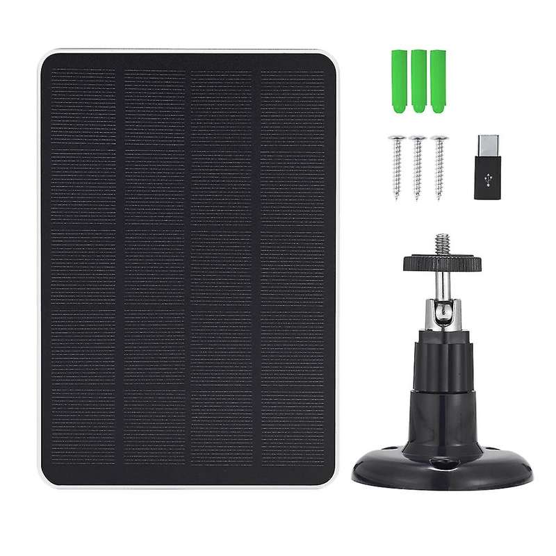 4w 5v Low Power Surveillance Camera Solar Charging Panel Black