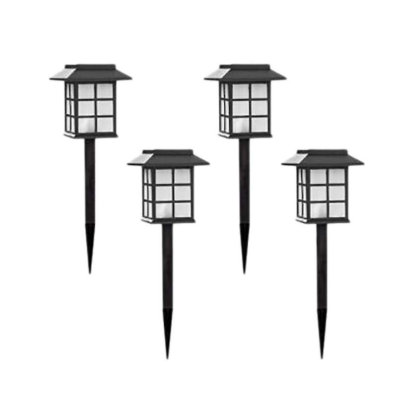 4 Pack Solar Powered Led Light Warm Yellow Light for Yard/landscape