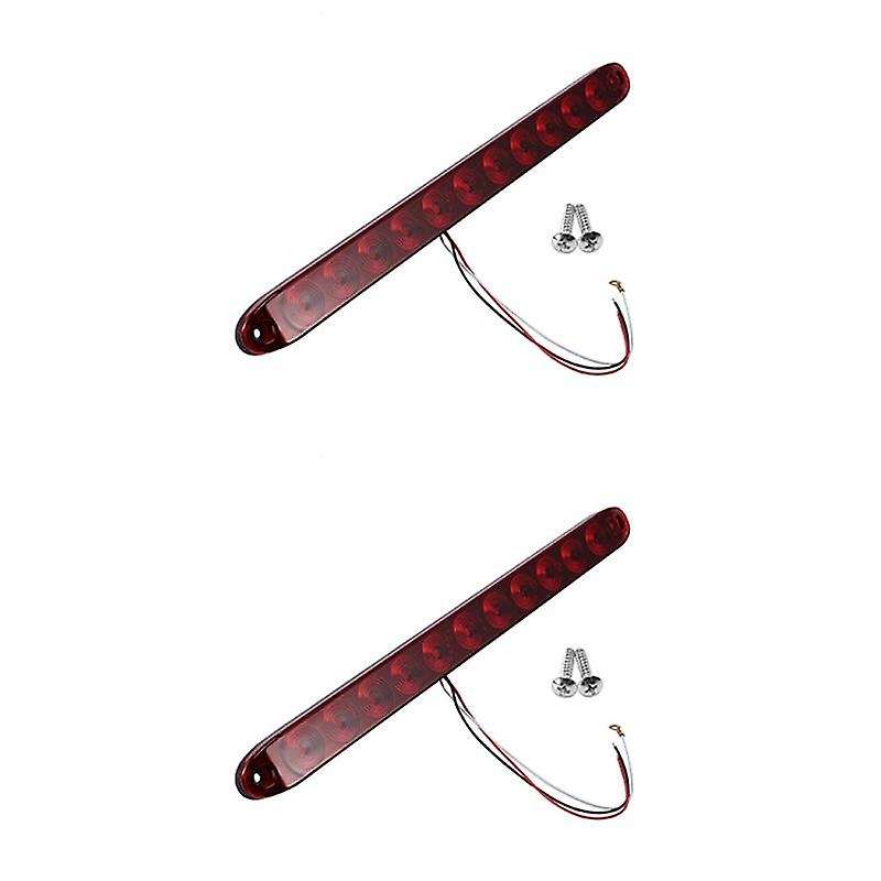 1pcs Red 15 Inch 11 Led Trailer Light Bar Sealed Turn Tail Waterproof
