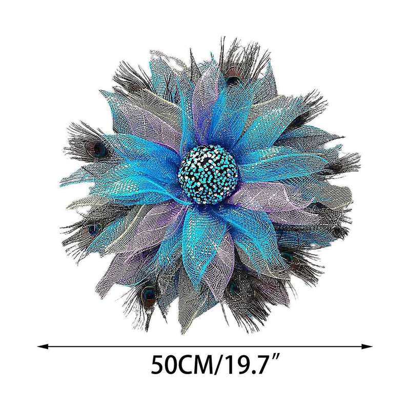 Peacock Decor Noble and Unique Outdoor Wreath for Front Door for Wall