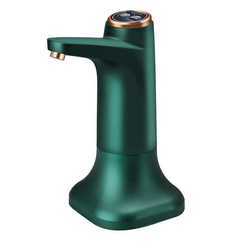 Electric Water Bottle Pump with Base Usb Water Dispenser - Green
