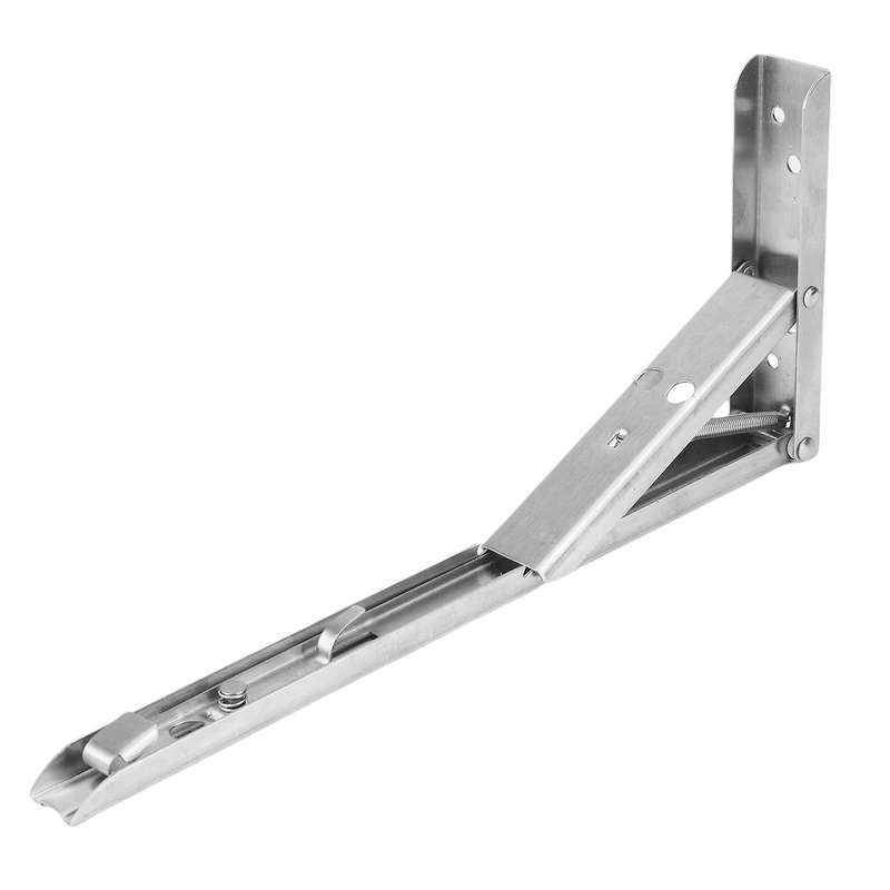 2pcs Folding Shelf Bracket, Heavy-duty Stainless Steel Foldable A