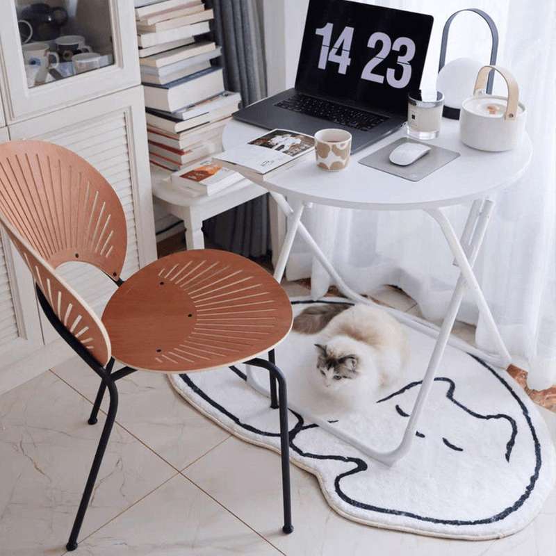 Cute Cat's Carpet In The Bedroom Furry Mat for Nursery Mat Decor A