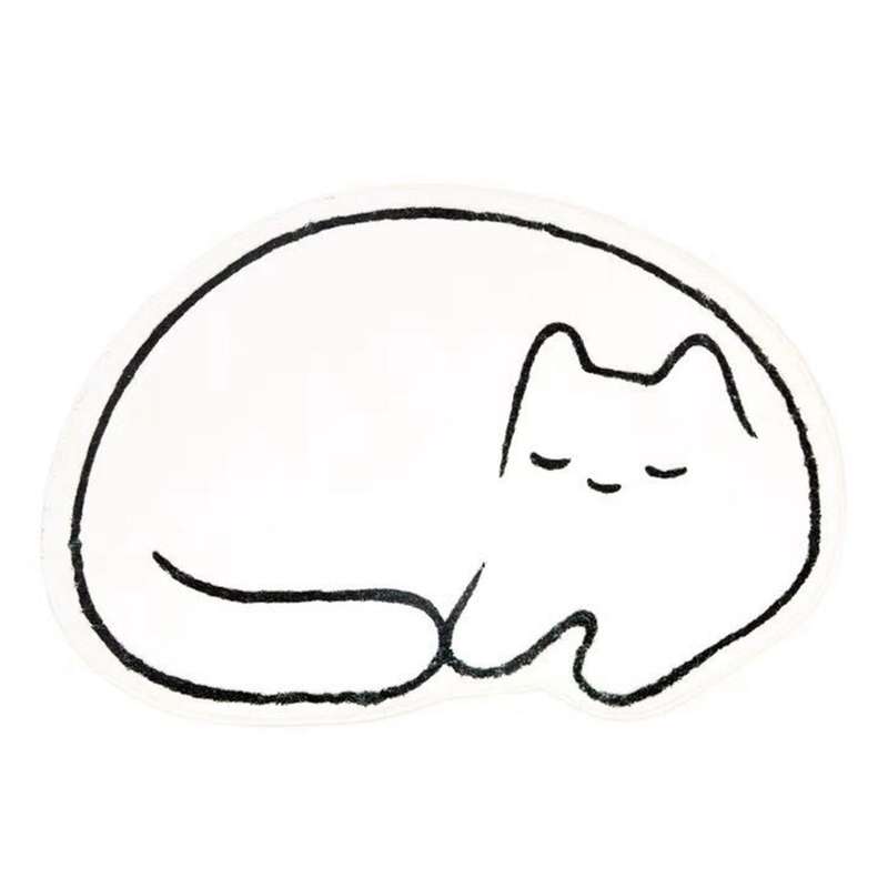 Cute Cat's Carpet In The Bedroom Furry Mat for Nursery Mat Decor A
