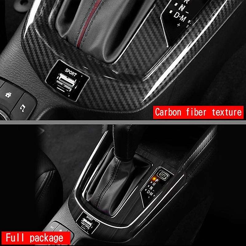 Carbon Fiber Abs Car Central Gear Shift Knob Panel for Mazda 2 Cx-3