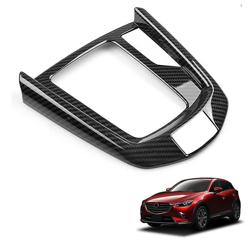 Carbon Fiber Abs Car Central Gear Shift Knob Panel for Mazda 2 Cx-3