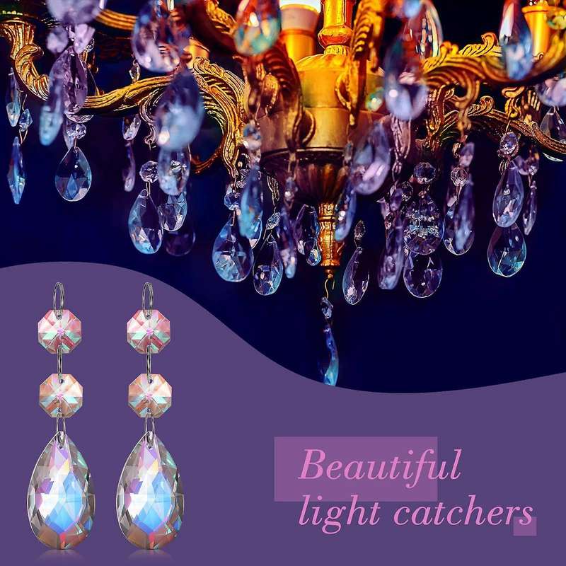 38 Mm Teardrop Chandelier Crystals Rainbow Crystal Chandelier Parts