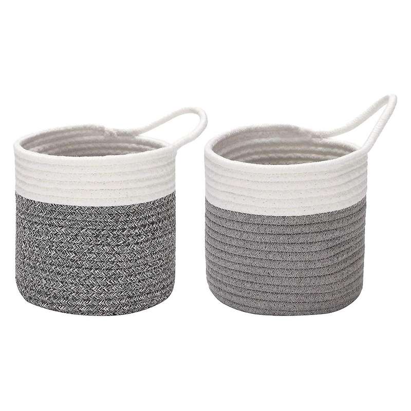 2pcs Hanging Cotton Rope Baskets,woven Storage Basket for Bike B