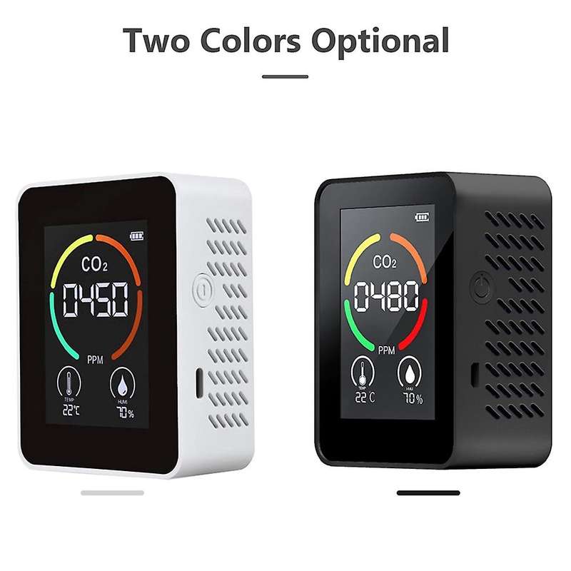 Air Monitor Co2 Carbon Dioxide Detector Air Quality Monitor, Black