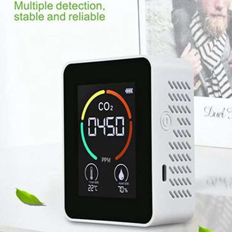 Air Monitor Co2 Carbon Dioxide Detector Air Quality Monitor, Black