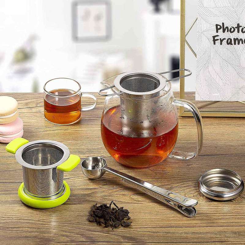 Tea Infuser with Scoop,double Handles for Hanging On Teapots