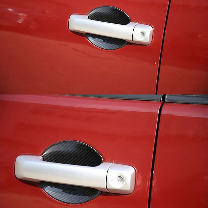 Car Carbon Fiber Door Handle Bowl Cover Cup Cavity Trim